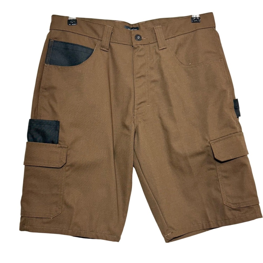 Dickies Shorts Mens 32 Brown 11" Inseam Cotton Blend Cargo Work Shorts Utility